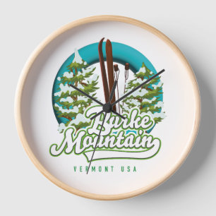 Reloj del logotipo de esquí de Bromley Mountain Pe