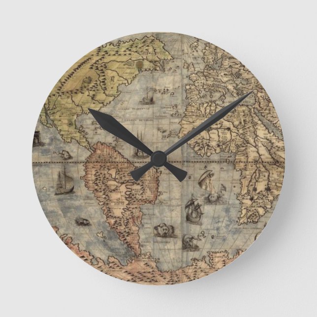Reloj del mapa del mundo (Anverso)