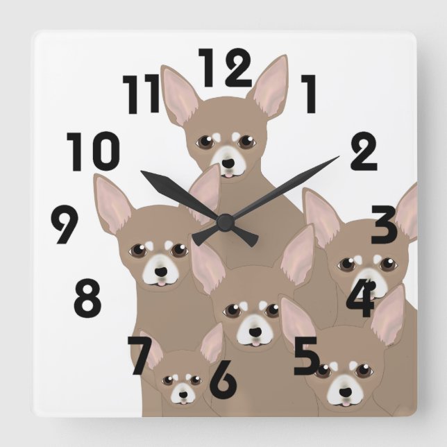 Reloj del muro de Chihuahuas (Anverso)