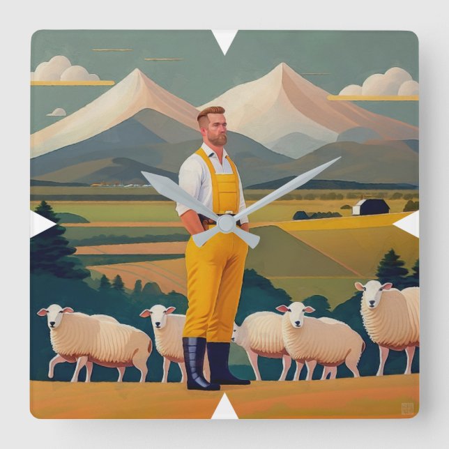 Reloj del muro de granjeros de Nueva Zelanda (Anverso)