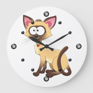 Reloj del muro de Kitty en Siamese