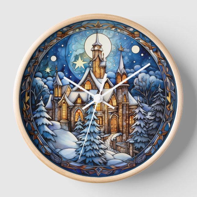 Reloj del muro de la iglesia navidad (Anverso)