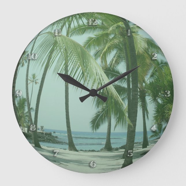 Reloj del muro de la playa de Hawaii (Anverso)