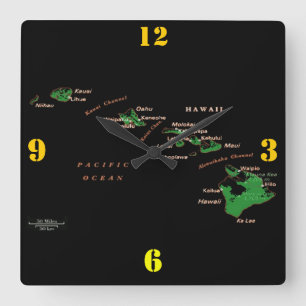 Reloj del muro de las islas Hawai