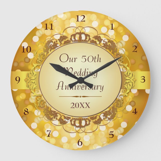Reloj del muro del 50 aniversario de Bokeh de Oro (Anverso)