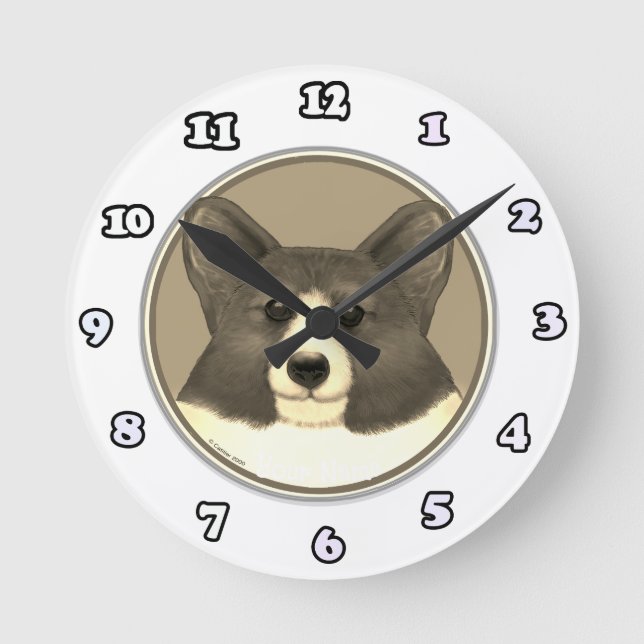 Reloj del perro Corgi galés (Anverso)