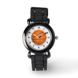 Reloj del Purpurina plateado del baloncesto infant