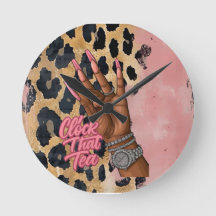 Reloj del reloj de pared del té