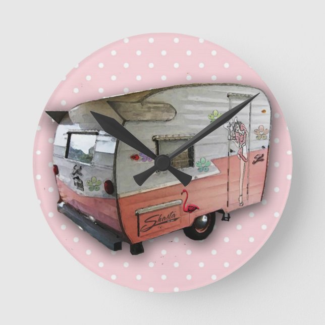 Reloj del remolque de shasta de época (Anverso)