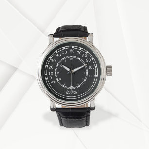 Reloj del velocímetro del MPH negro clásico