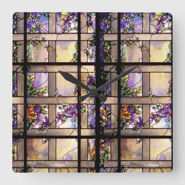 Reloj del vitral del vintage (Anverso)