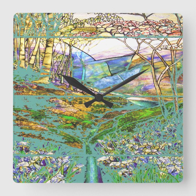 Reloj del vitral del vintage (Anverso)