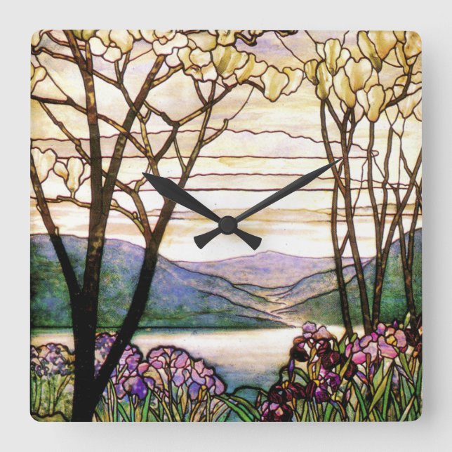 Reloj del vitral del vintage (Anverso)