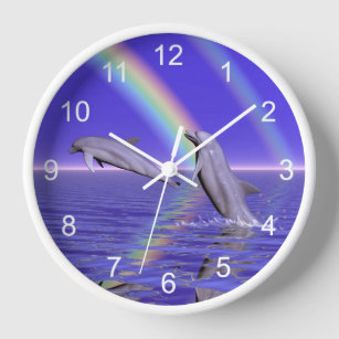 Reloj Delfines y arcoiris