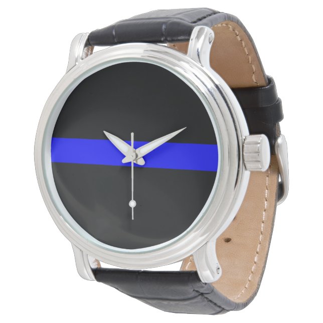 Reloj delgado de la línea azul para hombres (Angular)
