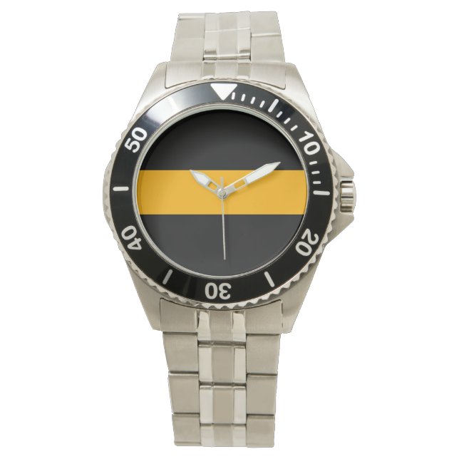 Reloj delgado de línea de oro para hombres (Anverso)