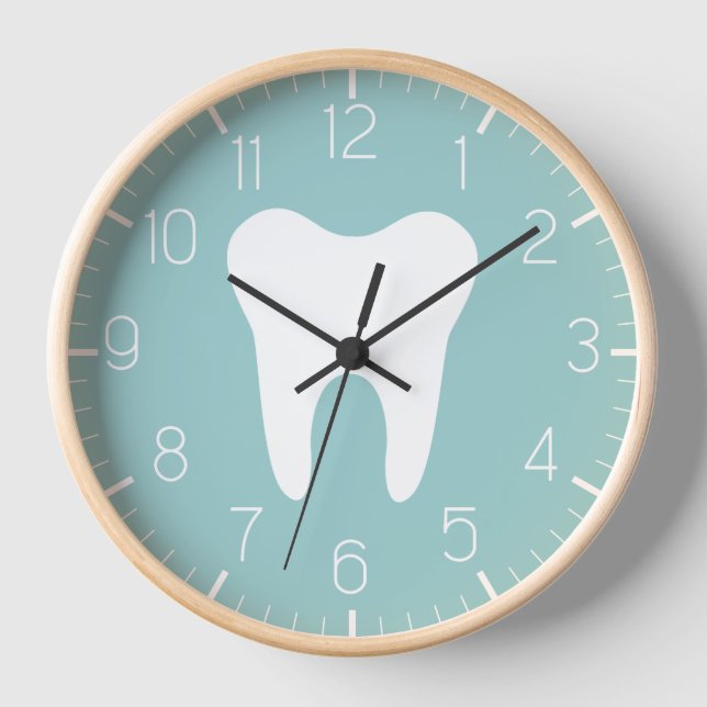 Reloj Dentist Office Dental White Tooth Clock (Anverso)