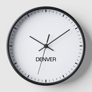Reloj Denver Time Zone Newsroom Style Clock
