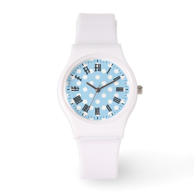 reloj deportivo blanco con numeración romana (Anverso)
