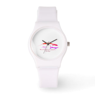 Reloj deportivo blanco de silicona de mujer