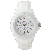 reloj deportivo de silicio blanco