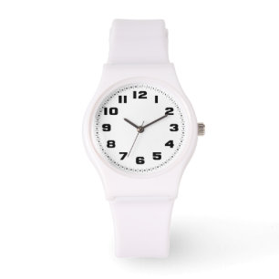 Reloj deportivo de silicona blanca para mujeres