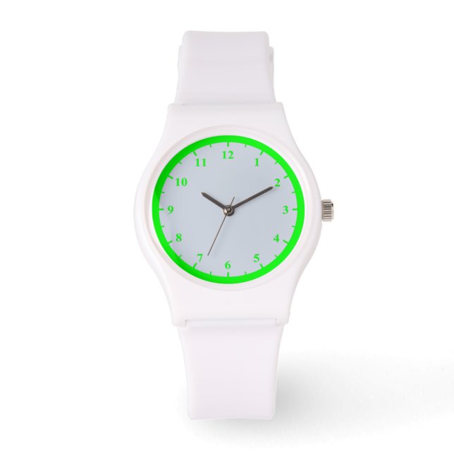 Reloj deportivo de silicona blanca para mujeres (Anverso)