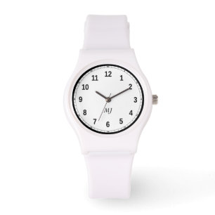 Reloj deportivo de silicona blanca para mujeres