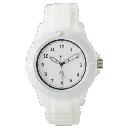 Reloj deportivo de silicona blanca para mujeres