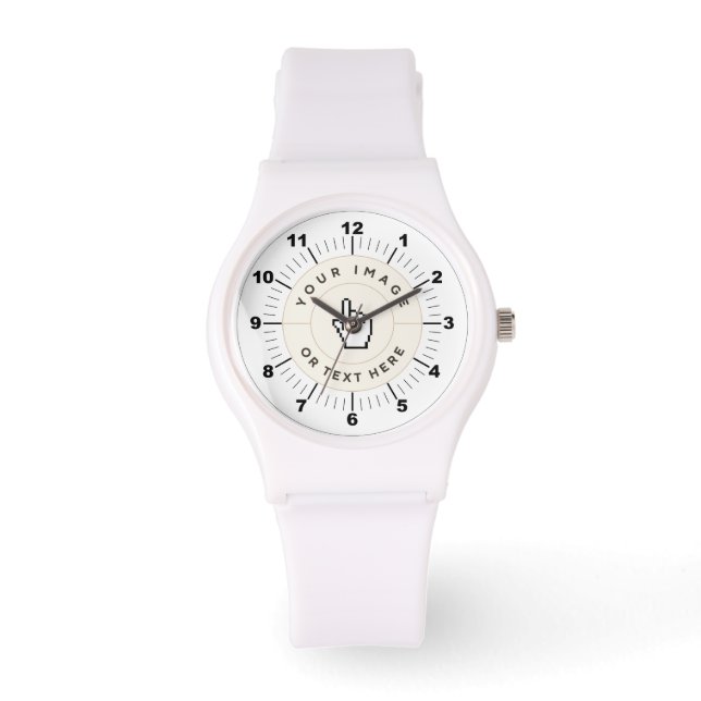 Reloj deportivo de silicona blanca para mujeres pe (Anverso)