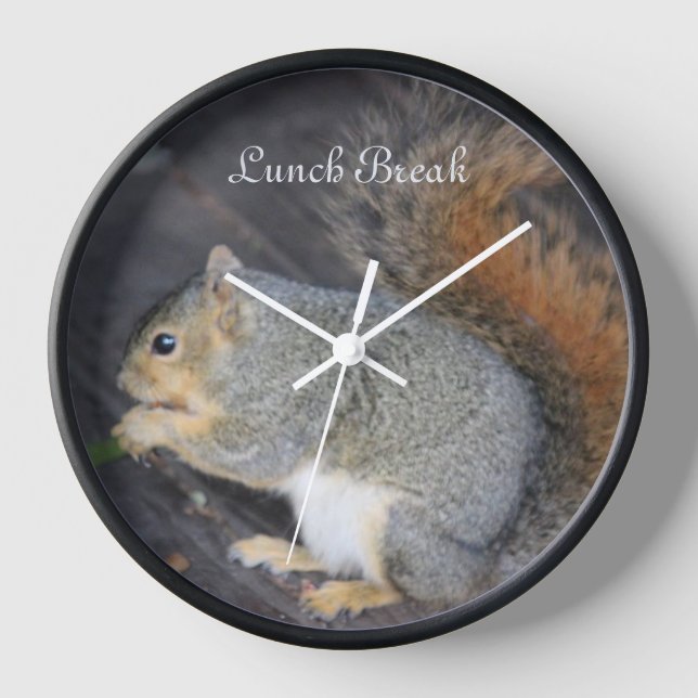 Reloj "Descanso de almuerzo" de ardilla (Anverso)