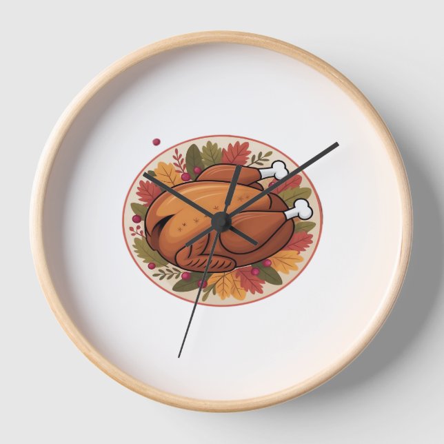 Reloj Día de Acción de Gracias Turquía - Festividad de f (Anverso)