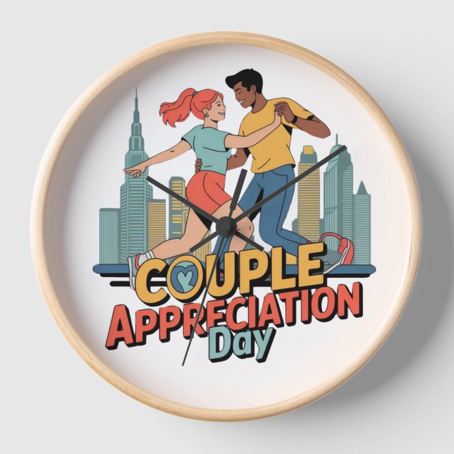 Reloj Día de Apreciación de Pareja (Anverso)