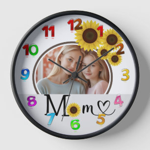 Reloj Día de la madre del amor por el girasol