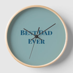 Reloj Día del padre feliz azul mejor papá jamás añadir t