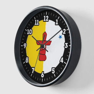 Reloj Día gráfico de la bandera de Nunavut