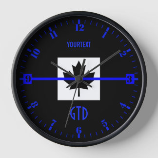 Reloj Dial Personalizado de la Línea Azul Fina en la Ban