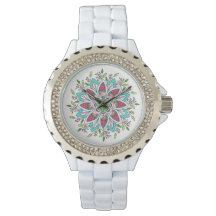 Reloj Diamante de imitación de energía de flor