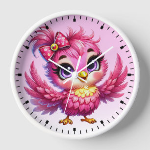 Reloj Dibujo Animado de Pájaro Divertido Sublimación-563