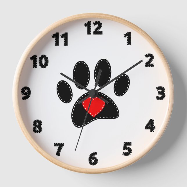 Reloj Dibujo de mamá de perro (Anverso)