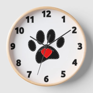 Reloj Dibujo de Perro Mamá