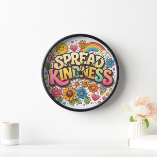 Reloj Difunde la amabilidad – Lindo arcoíris floral