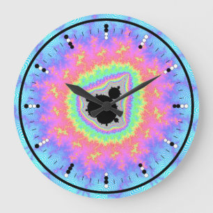Reloj digital (binario) analógico con Fractal Mand