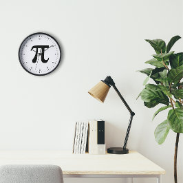 Reloj Dígitos negros de Math Pi Day