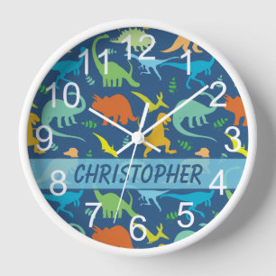 Reloj Dinosaurio colorido para personalizar