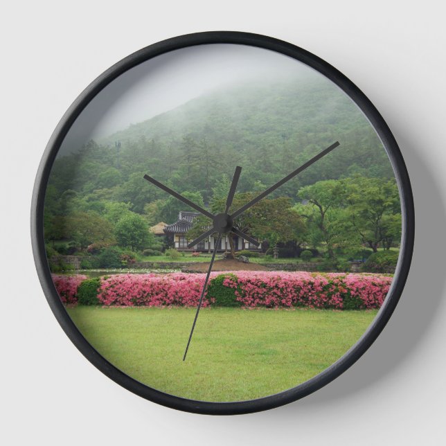 Reloj Diseñado con una fotografía de Corea del Sur, Blac (Anverso)