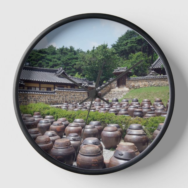 Reloj Diseñado con una fotografía de Corea del Sur, Blac (Anverso)
