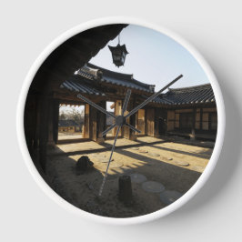 Reloj Diseñado con una fotografía de Corea del Sur, blan