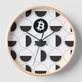 Reloj Diseñador de bitcoin en blanco y negro