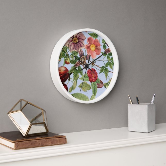 Reloj Diseño botánico vintage (Oficina)